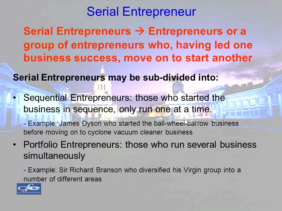 Definition of serial entrepreneurs